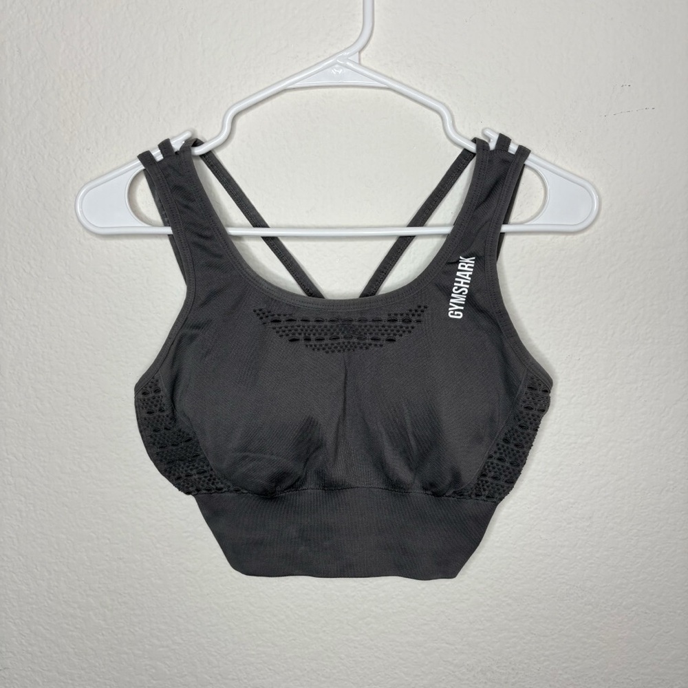 Gymshark grey strappy Sports Bra